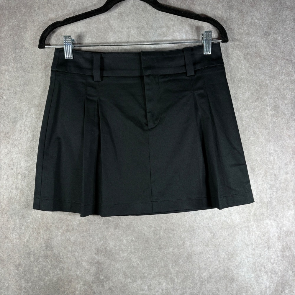 Sunday Best Aritzia Micro Mini Skirt Womens 2 Black Pleated Preppy Dark Academia